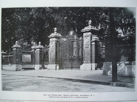 Van Wickle Gate at Brown University , Providence, RI, 1904, Hoppin & Koen and Hoppin & Ely