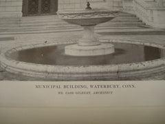 Water Fountain, Municipal Building, Waterbury, CT, 1915, Cass Gilbert