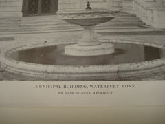 Water Fountain, Municipal Building, Waterbury, CT, 1915, Cass Gilbert