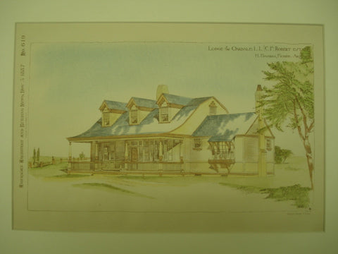 Lodge for the C. F. Robert Estate , Oakdale, NY, 1887, H. Edwards Ficken