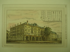 Salisbury Building at Lincoln Square , Worcester, MA, 1878, Stephen C. Earle