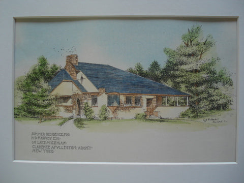 Summer Residence for H.D. Harvey, Esq., Lake Michigan, 1893, Clarence A. Fullerton