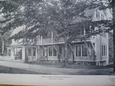 House of Isaac T. Starr, Esq. , Wyncote, PA, 1903, Adin B. Lacey