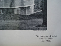 House of Isaac T. Starr, Esq. , Wyncote, PA, 1903, Adin B. Lacey