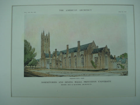 Dormitories and Dining Halls at Princeton University, Princeton, NJ, 1913, Messrs. Day & Klauder