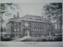 High School Building , Connersville, IL, 1904, Patton & Miller