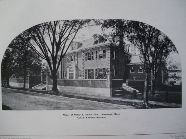 House of Henry S. Howe, Esq. , Longwood, MA, 1904, Peabody & Stearns