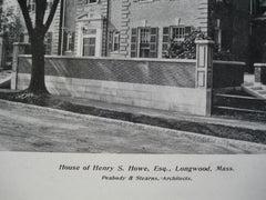House of Henry S. Howe, Esq. , Longwood, MA, 1904, Peabody & Stearns
