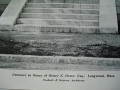 Entrance to the House of Henry S. Howe, Esq., Longwood, MA, 1904, Peabody & Stearns