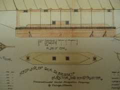 Aeroplane of Dr. A. DeBausset, Inventor and Constructor of the Transcontinental Aerial Navigation Company, Chicago, IL, 1890, Dr. A. DeBausset