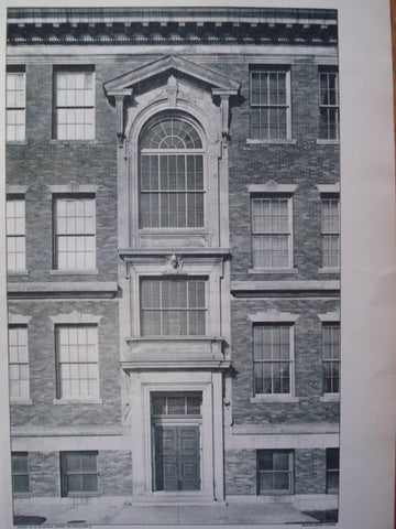 Detail of South Front: High School Building, South Boston, MA, 1903, Herbert D. Hale