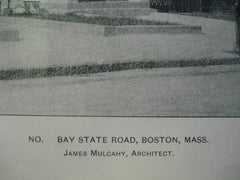 No. Bay State Road , Boston, MA, 1903, James Mulcahy