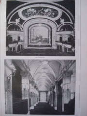 Proscenium and the Foyer of the Illinois Theatre , Chicago, IL, 1901, Wilson & Marchall