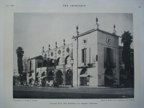 General View of the Post Building , Los Angeles, CA, 1930, Meyer & Holler, Inc
