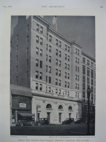 General View of the Stamford Trust Company , Stamford, CT, 1930, H.J. Hardenberger, J.C. Jacobsen