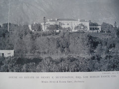 House on the Estate of Henry E. Huntington, Esq., Los Robles Ranch, CA, 1911, Myron Hunt & Elmer Grey