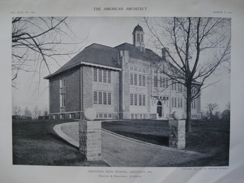 Abington High School , Abington, PA, 1911, Heacock & Hokanson