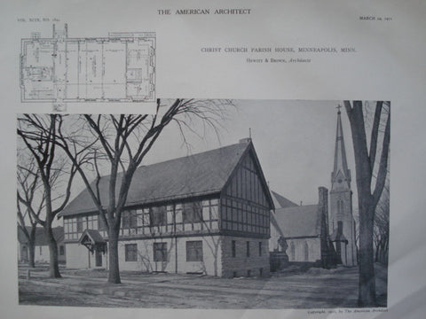 Christ Church Parish House , Minneapolis, MN, 1911, Hewitt & Brown