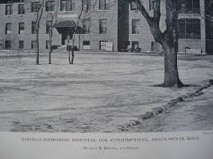 Thomas Memorial Hospital for Consumptives , Minneapolis, MN, 1911, Hewitt & Brown
