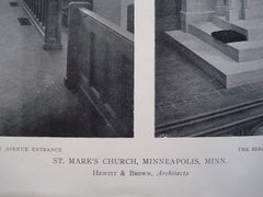 St. Mark's Church , Minneapolis, MN, 1911, Hewitt & Brown
