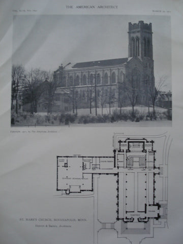 St. Mark's Church , Minneapolis, MN, 1911, Hewitt & Brown