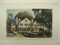 Garden Front of the House for Mr. R. Edwards , New Rochelle, NY, 1930, E. Dean Parmelee