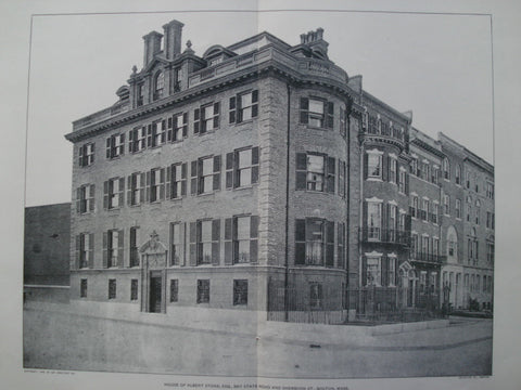 House of Albert Stone, Esq on Bay State Road and Sherborn St., Boston, MA, 1904, Fehmer & Page