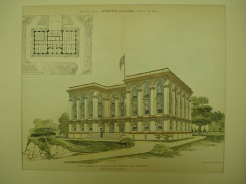 Public Building in Crotana Park, Tremont, New York, NY, 1895, George B. Post