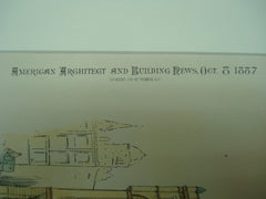Accepted Design for the National Bank of Commerce , Minneapolis, MN, 1887, H. W. Jones