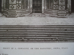 Front of S. Giovanni or the Bapistery , Siena, Italy, EUR, 1907, Unknown