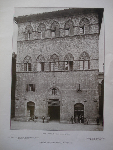 Palazzo Tolomei , Siena, Italy, EUR, 1907, Unknown