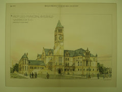 Proposed Municipal Buildings , Washington, DC, 1889, Willis Polk