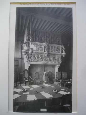 Chimney-Piece in the Council Chamber of the Hotel de Ville , Courtrai, Belgium, EUR, 1892, Unknown