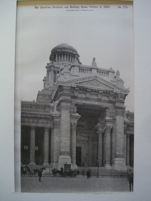 Main Entrance to the Palais de Justice , Brussels, Belgium, EUR, 1890, Joseph Poelaert