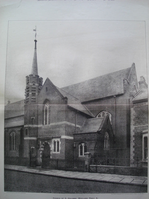 Church of S. Columba , Maryland Point, Essex, England, United Kin, 1896, E.P. Warren