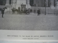 Main Entrance to the Palais de Justice , Brussels, Belgium, EUR, 1890, Joseph Poelaert