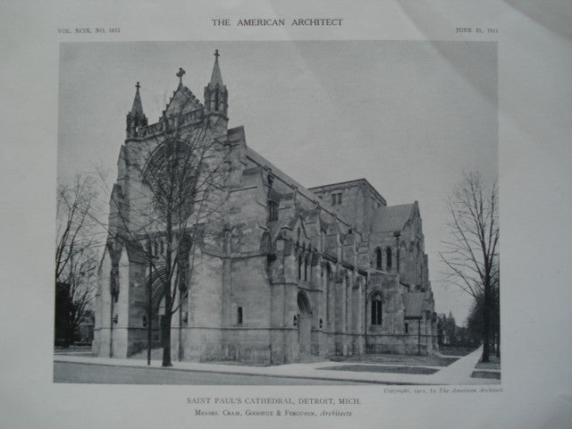 Saint Paul's Cathedral , Detroit, MI, 1911, Cram, Goodhue & Ferguson