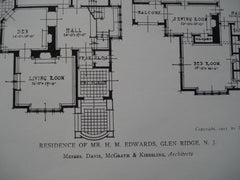 Residence of Mr. H.M. Edwards, Glen Ridge, NJ, 1911, Davis, McGrath & Kiessling