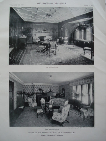 House of Mr. Thomas P. Hunter , Haverford, PA, 1911, Horace Trumbauer