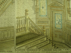 Residence of J. Howard King, Albany, NY, 1879, Wm. M. Wollett