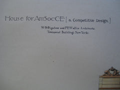 House for the American Society of Civil Engineers, a Competitive Design , New York, NY, 1899, W.B. Bigelow and F.E. Wallis