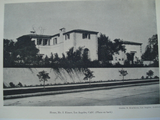 House for Mr. I. Eisner , Los Angeles, CA, 1927, Gordon B. Kaufmann