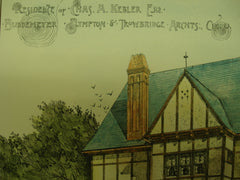 Residence of Chas. A. Kebler, Cincinnati, OH, 1887, Buddemeyer, Plympton & Trowbridge