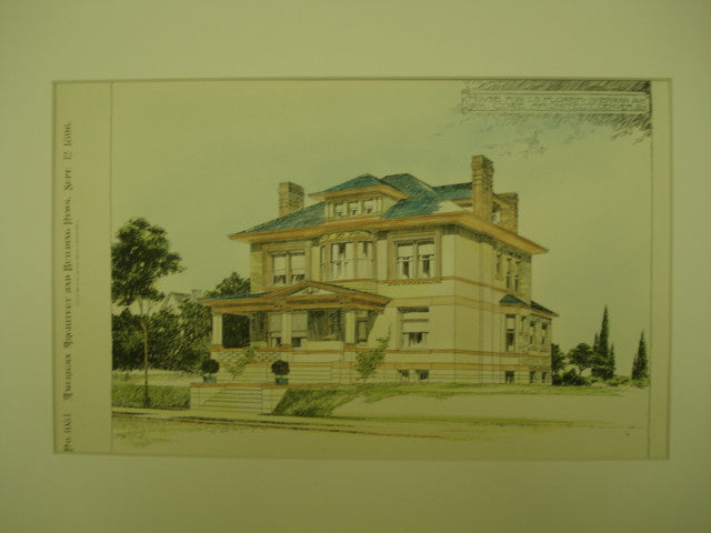 House for J. S. Flower, Denver, CO, 1896, Wm. Cowe