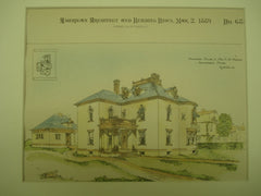 Proposed House for Mr. C. D. Hosley , Springfield, MA, 1889, Unknown