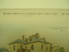 Proposed House for Mr. C. D. Hosley , Springfield, MA, 1889, Unknown