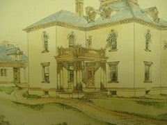 Proposed House for Mr. C. D. Hosley , Springfield, MA, 1889, Unknown
