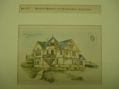 Proposed House for Mr. K. F. Crocker , Fitchburg, MA, 1889, Unknown