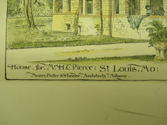 House for Mr. H. C. Pierce , St. Louis, MO, 1887, Messrs. Fuller & Wheeler