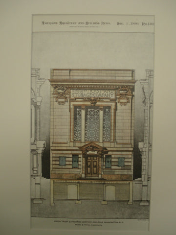 Union Trust & Storage Company Building , Washington DC, 1900, Marsh & Peter